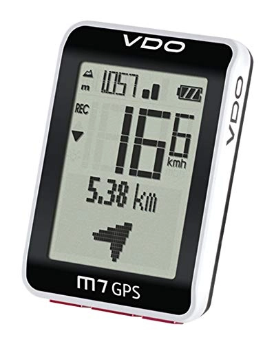 Cycling Computer : VDO M7 Cycle Computer With GPS Bike Speedometer Altimeter, black white