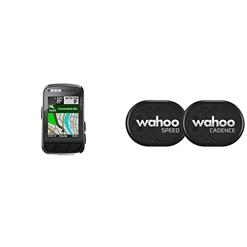 Cycling Computer : Wahoo ELEMNT BOLT GPS Cycling / Bike Computer, Black & RPM Speed and Cadence Sensor for iPhone, Android and Bike Computers