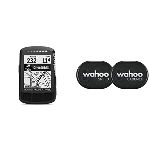Cycling Computer : Wahoo ELEMNT BOLT V1 GPS Cycling / Bike Computer & RPM Speed and Cadence Sensor for iPhone, Android and Bike Computers