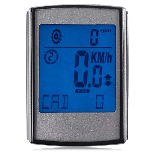 Cycling Computer : Water Resistant Wireless Cadence Heart Rate Speed 3 in 1 Cycle Computer Speedometer with LCD Backlight