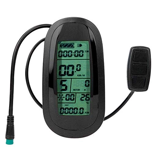 Cycling Computer : Waterproof Bike Computer Bicycle Speedometer Cyling Meter Display Control Panel with Installation Accessories for Electric Bike MTB 24V 36V 48V KT- LCD6