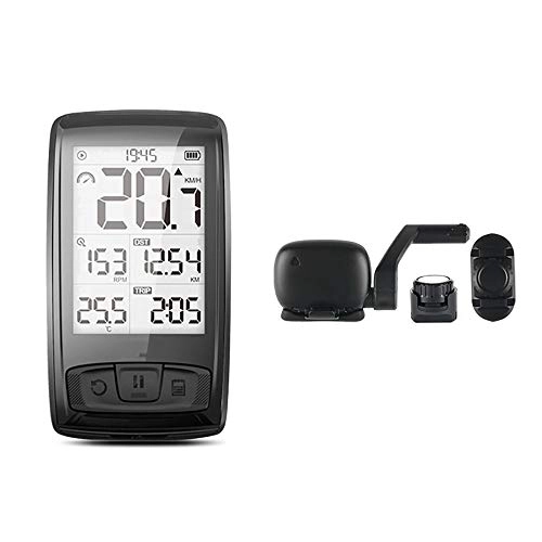 Cycling Computer : WHTBOX Bicycle Computer Bluetooth, Bicycle Computer Wireless, Lightweight, Usb Charging, Voltage Reminder, Temperature, Time, Speed, Black