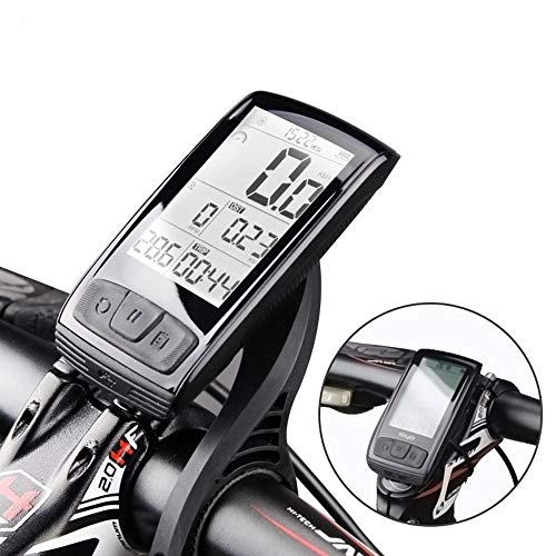 Cycling Computer : Wireless Bike Speedometer with Bluetooth 4.0 Large LCD Screen Display, USB Rechargeable Night Riding Bicycle Odometer IPX5 Waterproof, Speedometer / Cadence Sensor
