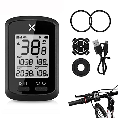 Cycling Computer : WOTOW GPS Bike Computer, Wireless Cycling Speedometer Waterproof Bicycle Odometer Bluetooth ANT+ Sensor Support USB Rechargeable with 1.8” LCD Auto Wake-up Backlight Motion Sensor for Road MTB Riding