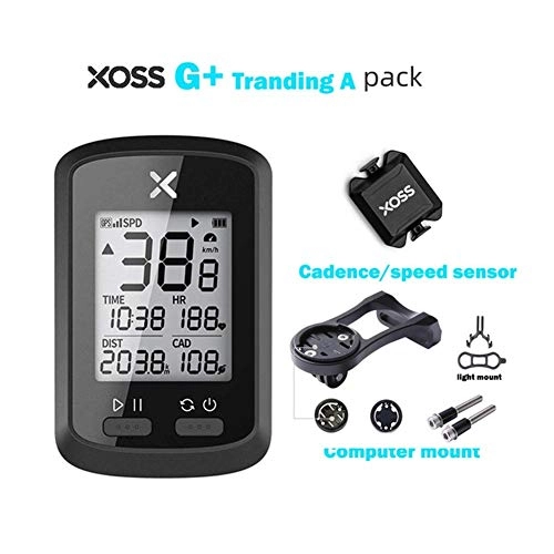 Cycling Computer : WSGYX Bike Computer G+ Wireless GPS Speedometer Waterproof Road Bike MTB Bicycle Bluetooth with Cadence Cycling Computers (Color : G plus Tranding A)