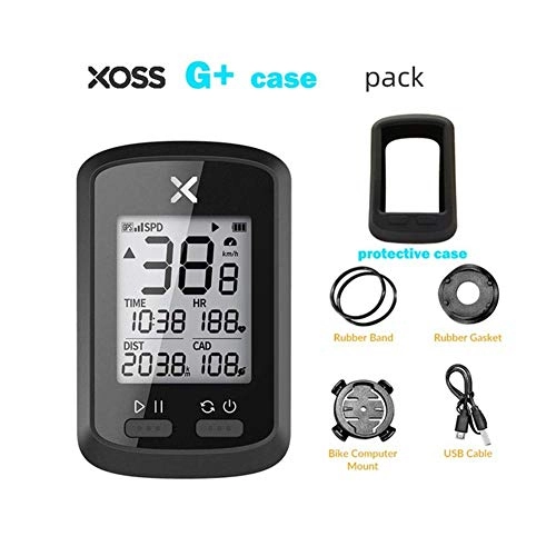 Cycling Computer : WSGYX Bike Computer G+ Wireless GPS Speedometer Waterproof Road Bike MTB Bicycle Bluetooth with Cadence Cycling Computers (Color : G plus with case)