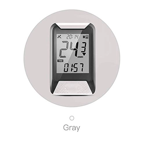 Cycling Computer : WSGYX Computer Waterproof GPS IPX6 Wireless Speedometer Bicycle Digital Stopwatch Cycling Speedometer Bike Sports Computer (Color : IGS130 Gray)