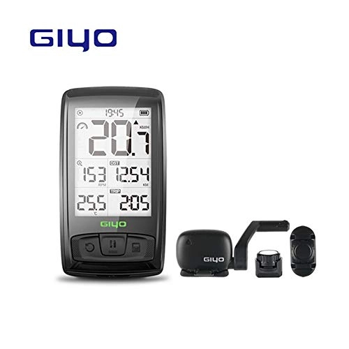 Cycling Computer : WSGYX Rechargeable Wireless Bicycle Computer with Heart Rate Monitor Temperature Bluetooth 4.0 Cycling Speedometer Bike Stopwatch (Color : Without Rate Monitor)