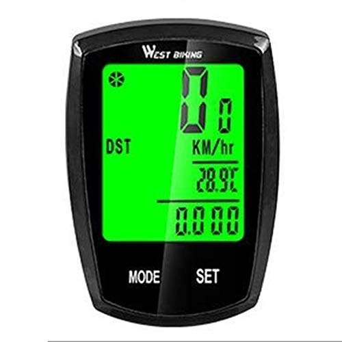 Cycling Computer : XIEXJ Bike Computer Speedometer, Multifunctional Backlight Display Waterproof for Mountain & Road Bike Wireless Bike, Black