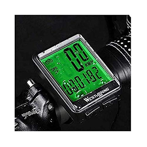 Cycling Computer : XIEXJ Computer Wireless MTB Bike Cycling Odometer Stopwatch Speedometer Watch LED Digital Rate for Most Types of Bicycles
