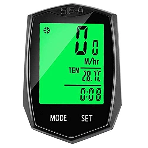 Cycling Computer : XIEXJ Cycling Computers Wireless Waterproof Bicycle Speedometer Backlight LCD Display Tracking Distance Speed Time, Black