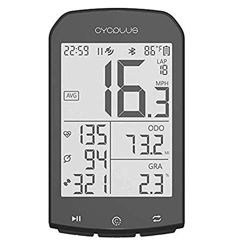 Cycling Computer : XIEXJ Wireless GPS Bike Computer Speedometer Odometer, Outdoor Waterproof Backlight LCD Display Bluetooth