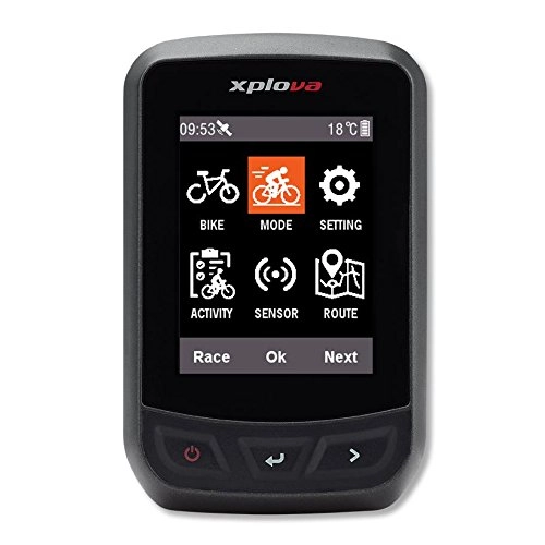 Cycling Computer : XPLOVA ZL.X01TX.00V Cycle Computer Unisex - Adult, Black, One Size