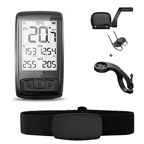 Cycling Computer : xunlei Bike Speedometer Bicycle Wireless Bicycle Speedometer Enabled Waterproof Stopwatch Bike Bicycle Computer Speedometer Heart Rate Monitor Cadence Speed