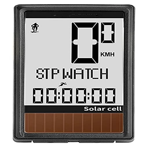Cycling Computer : YIQIFEI LCD Bicycle Computer Wireless Solar Energy Cycling Odometer Speedometer Waterproof Backlight Bicycle Stopwatc(Bicycle watch)