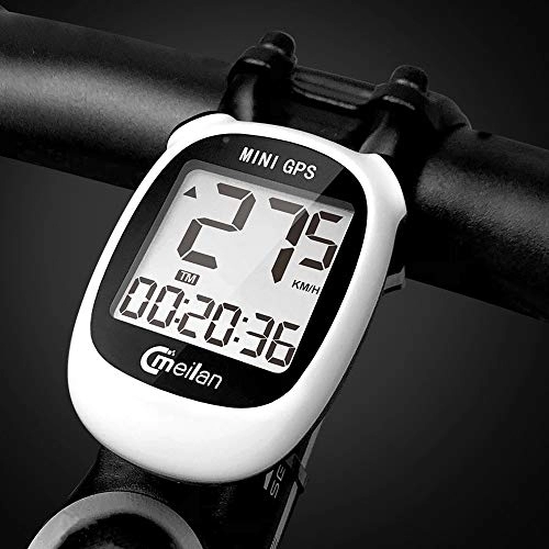 Cycling Computer : YMYGCC bike computer Wireless Bicycle Computer Waterproof Cycling GPS Bike Meter MTB Bike Cycling Odometer Stopwatch Speedometer 46 (Color : White)