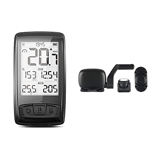 Cycling Computer : Yongqin Bicycle Odometer Speedometer Bicycle Computer Bluetooth, Bicycle Computer Wireless, Lightweight, Usb Charging, Voltage Reminder, Temperature, Time, Speed, Black