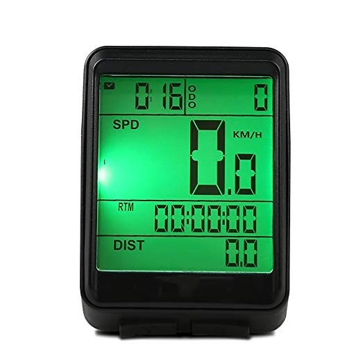 Cycling Computer : YONGYONGDE Bike Computer MTB Bicycle Stopwatch Wireless Stopwatch Luminous Waterproof Riding Speedometer for Bicycle Enthusiasts (Color : Black, Size : One size) (Black One Size)