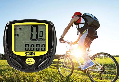 Cycling Computer : YRFS SD-548C1 Wireless Bike Computer Waterproof Cycle Stopwatch Backlight Tracking Riding Speed and Distance
