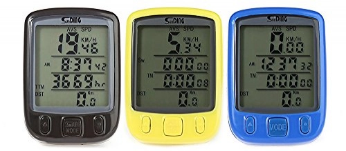 Cycling Computer : YRFS SD-563B Bicycle Computer Water Resistant Cycling Odometer Speedometer with Green LCD Backlight Bike Computer