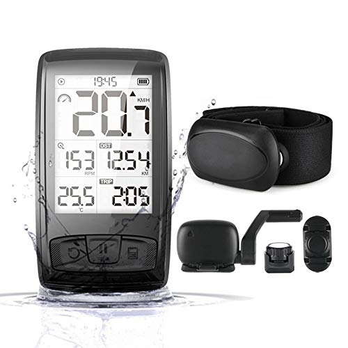 Cycling Computer : YUNDING odometer Rechargeable Wireless Bicycle Computer With Heart Rate Monitor Temperature Bluetooth4.0 Cycling Speedometer Bike Stopwatch