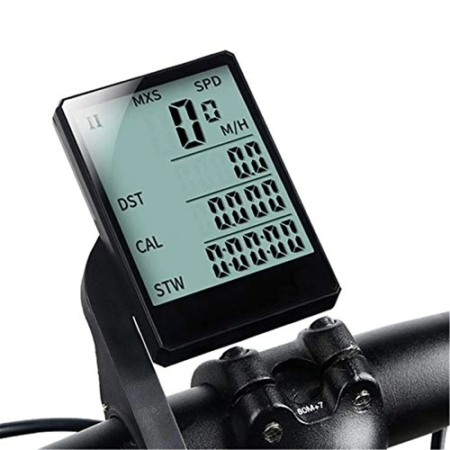 Cycling Computer : ZDAMN Bicycle Odometer 2.8 inch Bike Wireless Computer Multifunction Rainproof Riding Bicycle Odometer Cycling Speedometer Stopwatch Backlight Display Odometer (Color : White, Size : ONE SIZE)