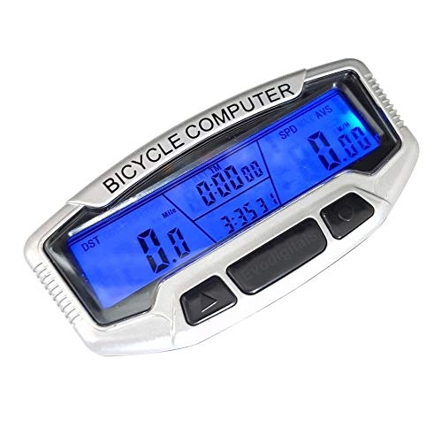 Cycling Computer : ZHANGJI Bicycle speedometer-Bicycle Wired Computer Stopwachter LCD Screen Blue Backlight