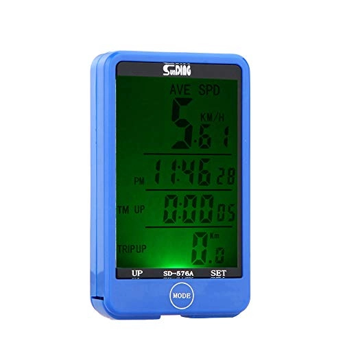 Cycling Computer : ZHANGJI Bicycle speedometer-Water-resistant Multifunction Wired Cycling Bike Bicycle Computer Odometer Speedometer Touch Button LCD Backlight Backlit