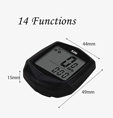 Cycling Computer : ZHANGYY Bike Computer Wireless Waterproof Bicycle Odometer Speedometer Automatic Wake-up 14 Function Cycling Computer User LCD Backlight Displays Cycling Accessories Outdoor Exercise Tool