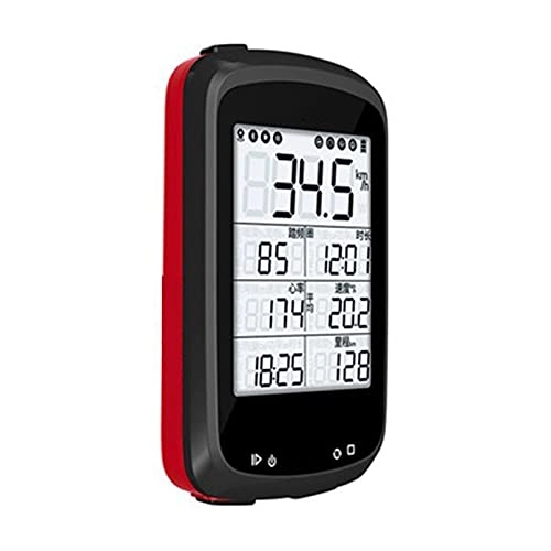 Cycling Computer : ZHENYANG Bicycle Speedometer Wireless Bike Computer IPX6 Waterproof Cycling Computer Bicycle Odometer Cycling Accessories (Color : Red)