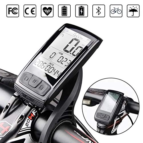 Cycling Computer : ZQQ Bike Computer, Bluetooth Wireless Bicycle Speedometer and Odometer Waterproof Backlight Automatic Wake-Up for Bikers Man Women Teens