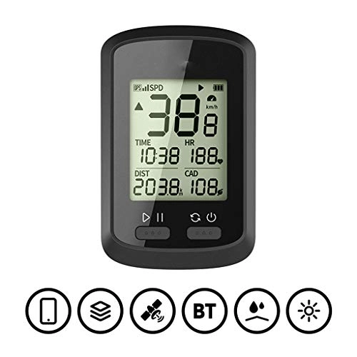 Cycling Computer : ZQQ Bike Computer, GPS Bluetooth ANT+ Wireless Bicycle Speedometer and Odometer Waterproof Backlight for Bikers Man Women Teens