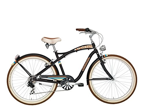 Bici Cruiser : Cicli Adriatica Bicicletta Cruiser Alu Alluminio da Uomo (Nero)