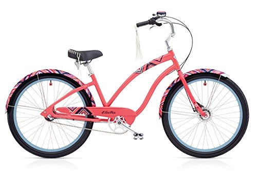 Bici Cruiser : ELECTRA Fashion Beachcruiser Morning Star 3i / 8i - Corda da donna, taglia 8, colore: Rosa