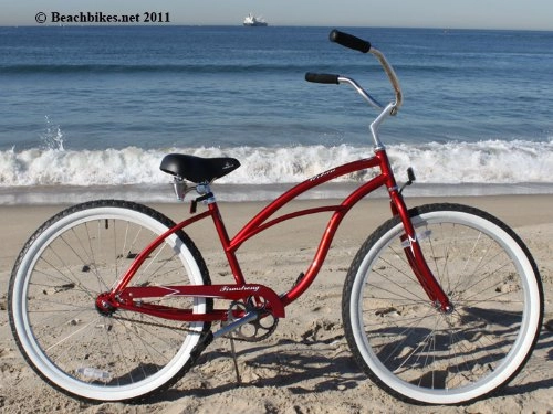 Bici Cruiser : Firmstrong Urban Lady Single Speed, Red - Bicicletta da donna da 26" Beach Cruiser