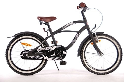 Bici Cruiser : Kubbinga Volare Black Cruiser, Bici da Ragazzo Bambino, Nero Opaco, 18-inch