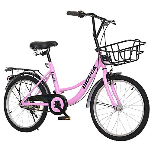 Bici Cruiser : MLSH Biciclette da Donna da Città, Biciclette for Studenti for Adulti all'aperto in Acciaio ad Alto tenore di Carbonio, Bicicletta da Bicicletta da Spiaggia con Ruota da 20"22" 24" (Size : 24 inch)