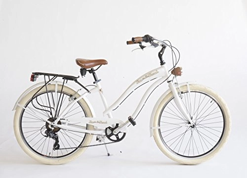 Bici Cruiser : Via Veneto Bicicletta Cruiser Donna Made in Italy (Bianco)