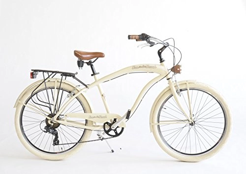 Bici Cruiser : Via Veneto Bicicletta Cruiser Uomo Made in Italy (Beige)