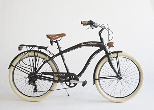 Bici Cruiser : Via Veneto Bicicletta Cruiser Uomo Made in Italy (Black Matt)