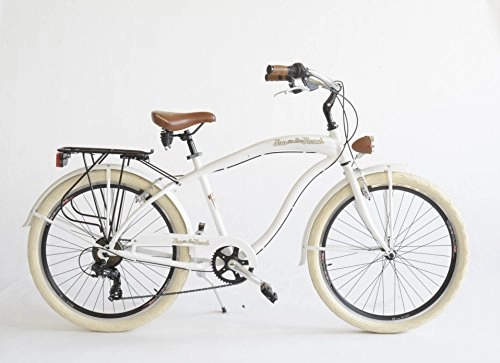 Bici Cruiser : Via Veneto Bicicletta Cruiser Uomo Made in Italy (White)