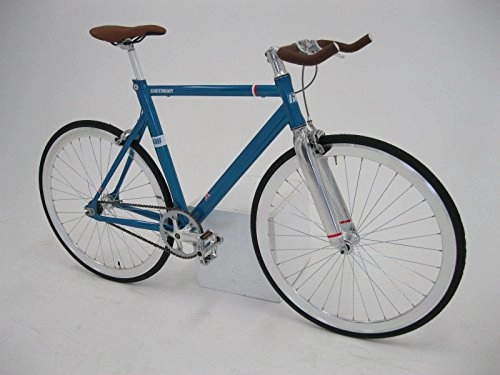 Bici da strada : 56 cm Blu Hi Spec Aviazione Alluminio Fixed Gear Bike – Single Speed – Flip Flop Wheel- Leggero – 9 kg