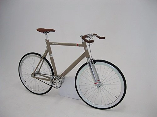 Bici da strada : 62 cm Khaki Hi Spec Aviazione Alluminio Fixed Gear Bike – Single Speed – Flip Flop Wheel- Leggero – 9 kg