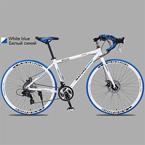 Bici da strada : 700c Lega di Alluminio della Bici Strada 21 And30speed Bicicletta della Strada A Due Dischi Sabbia Strada Bici Bicicletta Ultraleggero (Color : WL, Size : 30 Speed)
