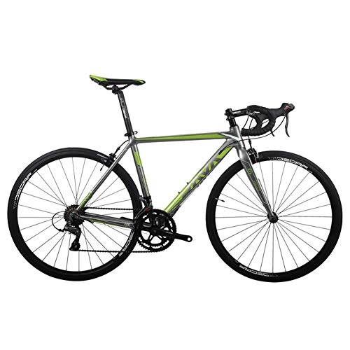 Bici da strada : Adulti Road Bike, Uomini Donne Alluminio Leggero della Bici della Strada, Bicicletta da Corsa, Città Commuter Bicicletta, Strada Bicicletta, Blu, 16 velocità FDWFN (Color : Green, Size : 16 Speed)