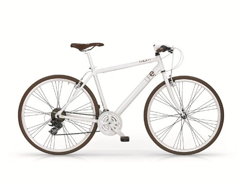 Bici da strada : Bicicletta uomo Hybrid ibrido 28 Life bianca alluminio MBM
