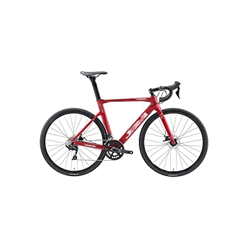 Bici da strada : Bicycles for Adults Road Bike Carbon Complete Bicycle Road Bike Carbon Fiber Frame Racing Road Bike with 22 Speeds Carbon Bike (Color : Red)