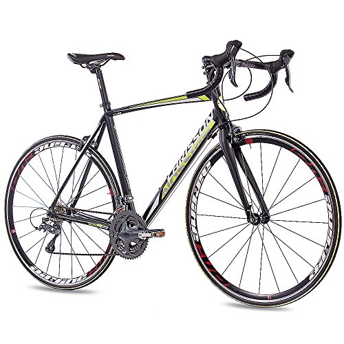 Bici da strada : CHRISSON - Bicicletta da corsa da 28", con cambio Shimano Claris a 24 marce, colore: nero, Rahmenhöhe: 59 cm