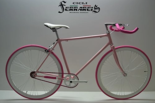Bici da strada : Cicli Ferrareis Fixed Bike Single Speed Bici Scatto Fisso Rosa e Fucsia Personalizzabile