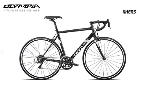 Bici da strada : Cicli Puzone Olympia KHERS 105 Mix 7000 22V Gamma 2019 (Nero Bianco, 45 CM - XXS)